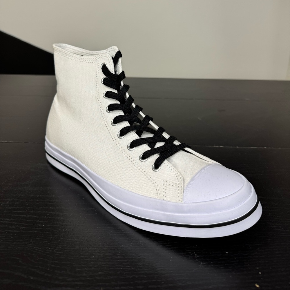 Hood by Air White and Black High-Top Sneakers